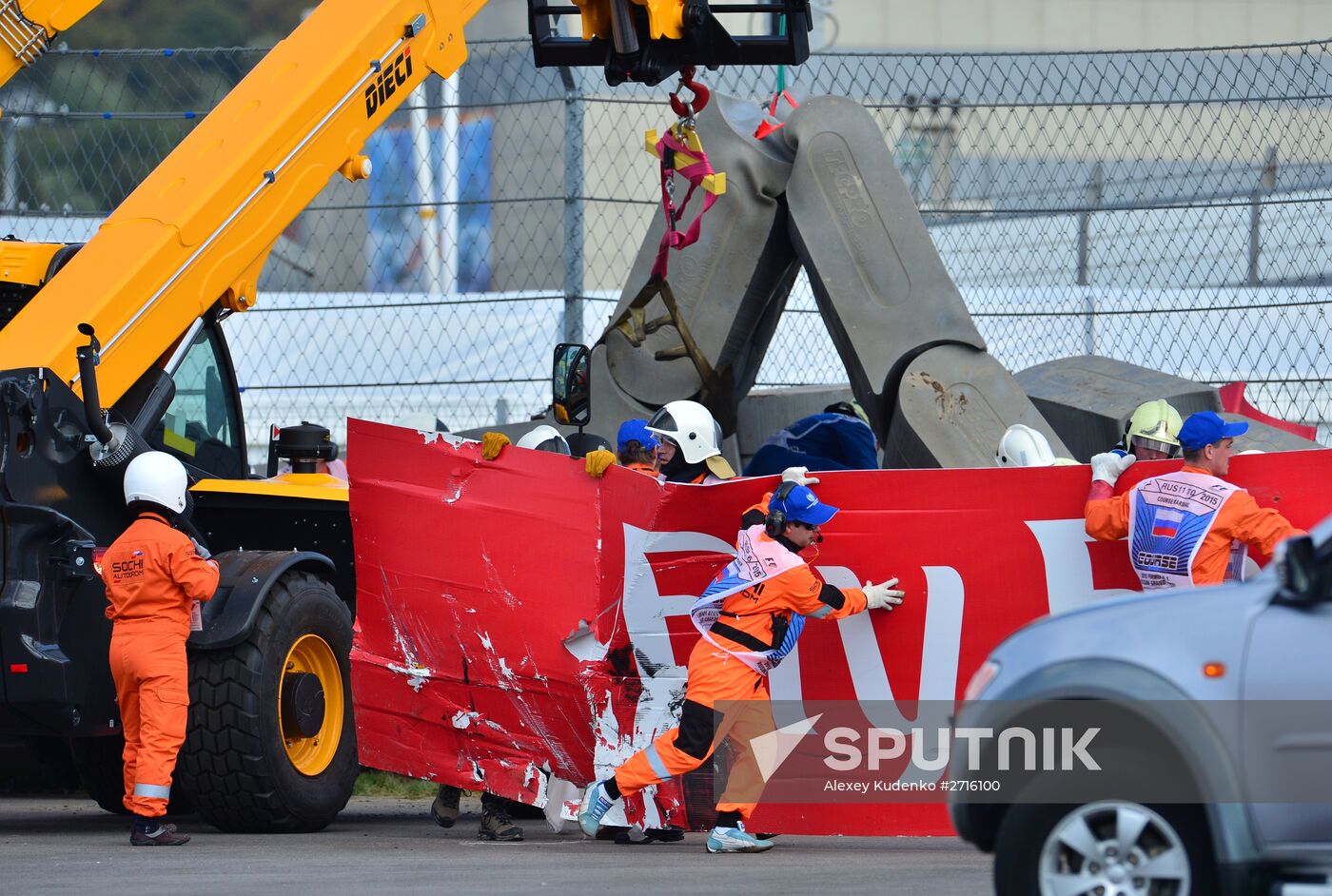 Car racing. 2015 Formula 1 Russian Grand Prix. Practice 3