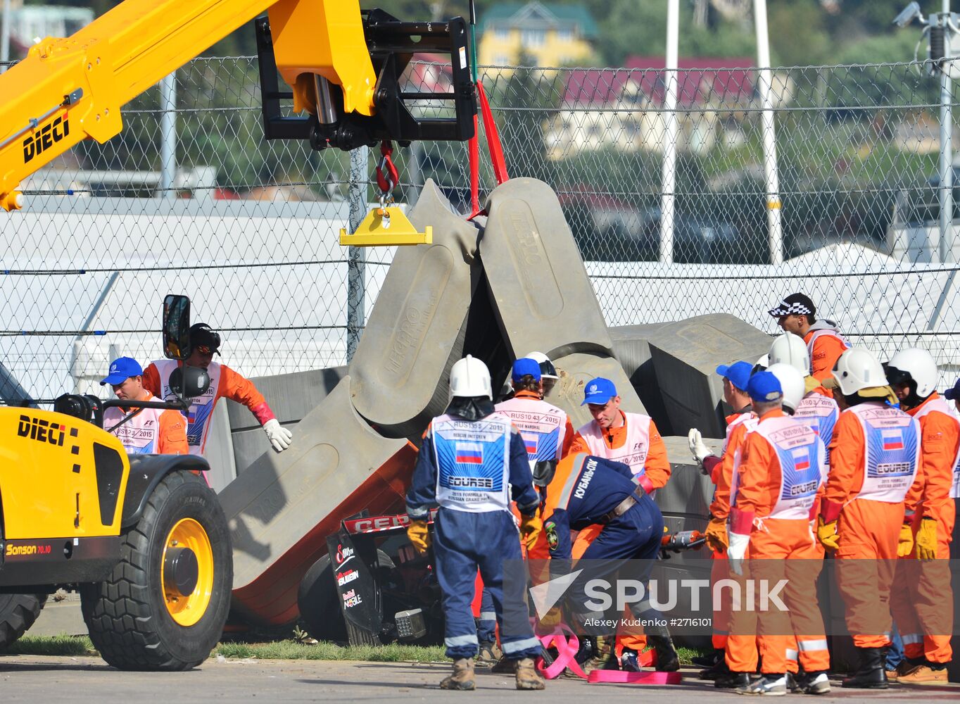 Car racing. 2015 Formula 1 Russian Grand Prix. Practice 3