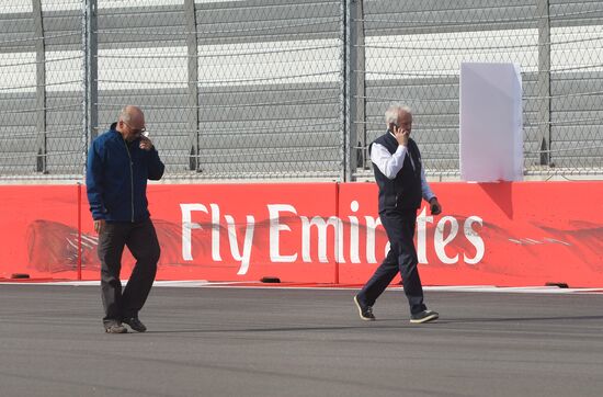 Car racing. 2015 Formula 1 Russian Grand Prix. Practice 3