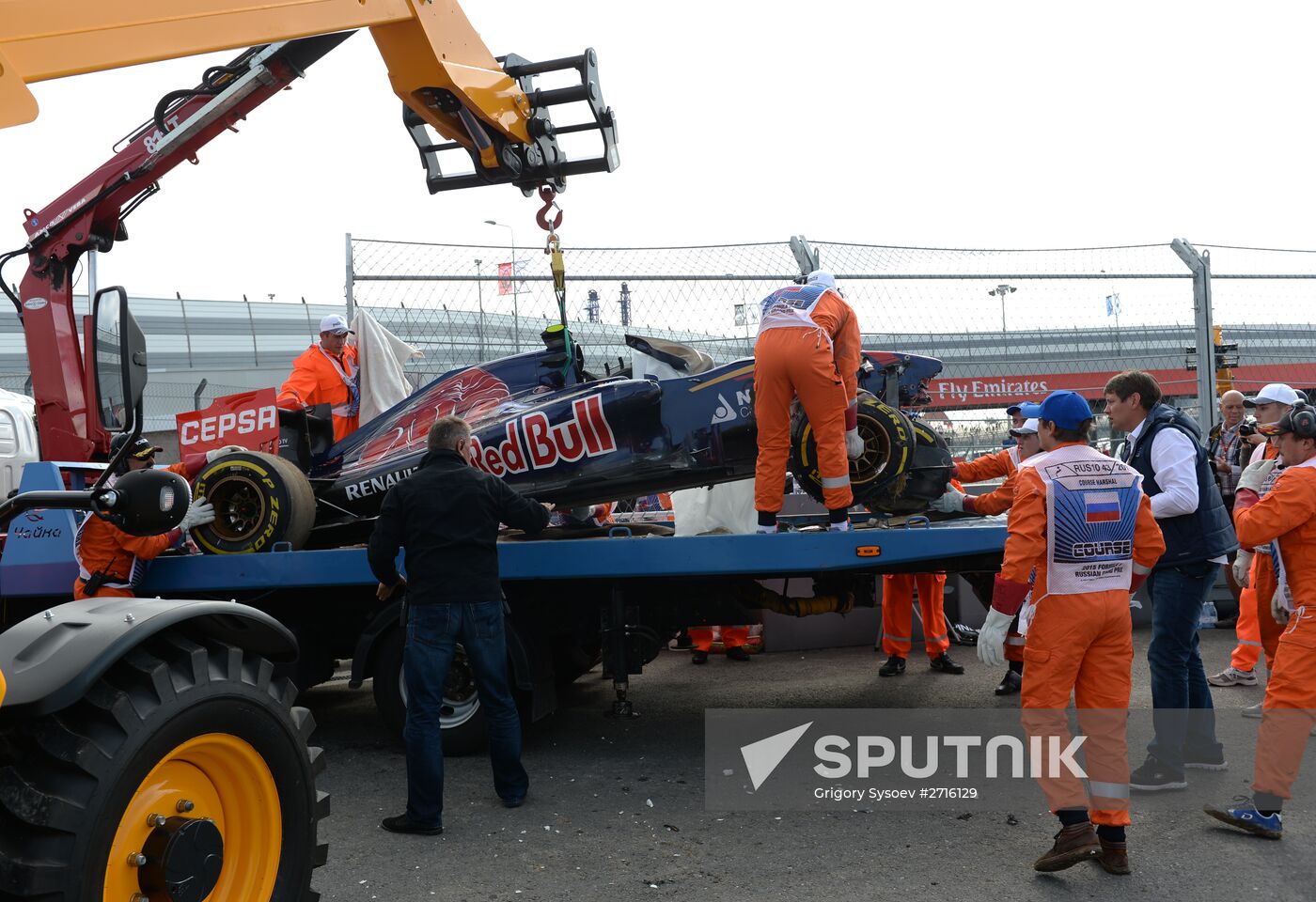 Car racing. 2015 Formula 1 Russian Grand Prix. Practice 3