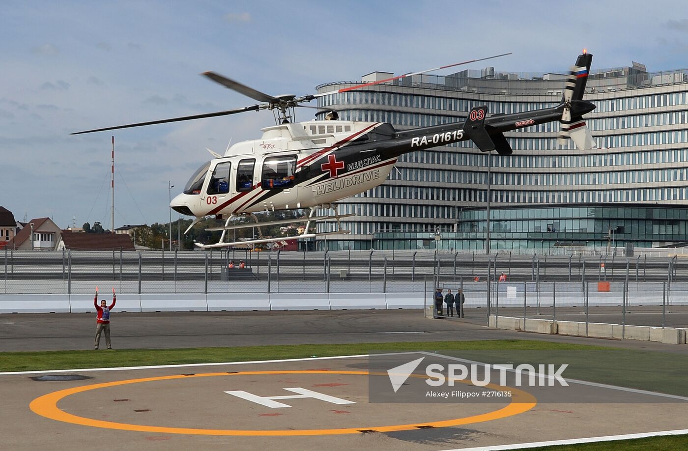 Car racing. 2015 Formula 1 Russian Grand Prix. Practice 3