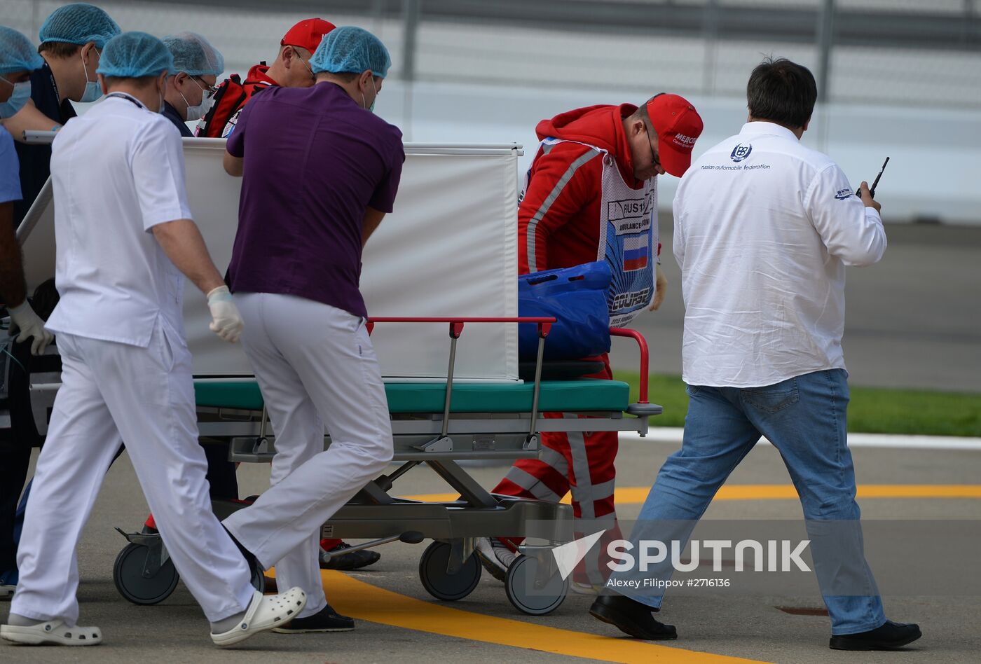 Car racing. 2015 Formula 1 Russian Grand Prix. Practice 3