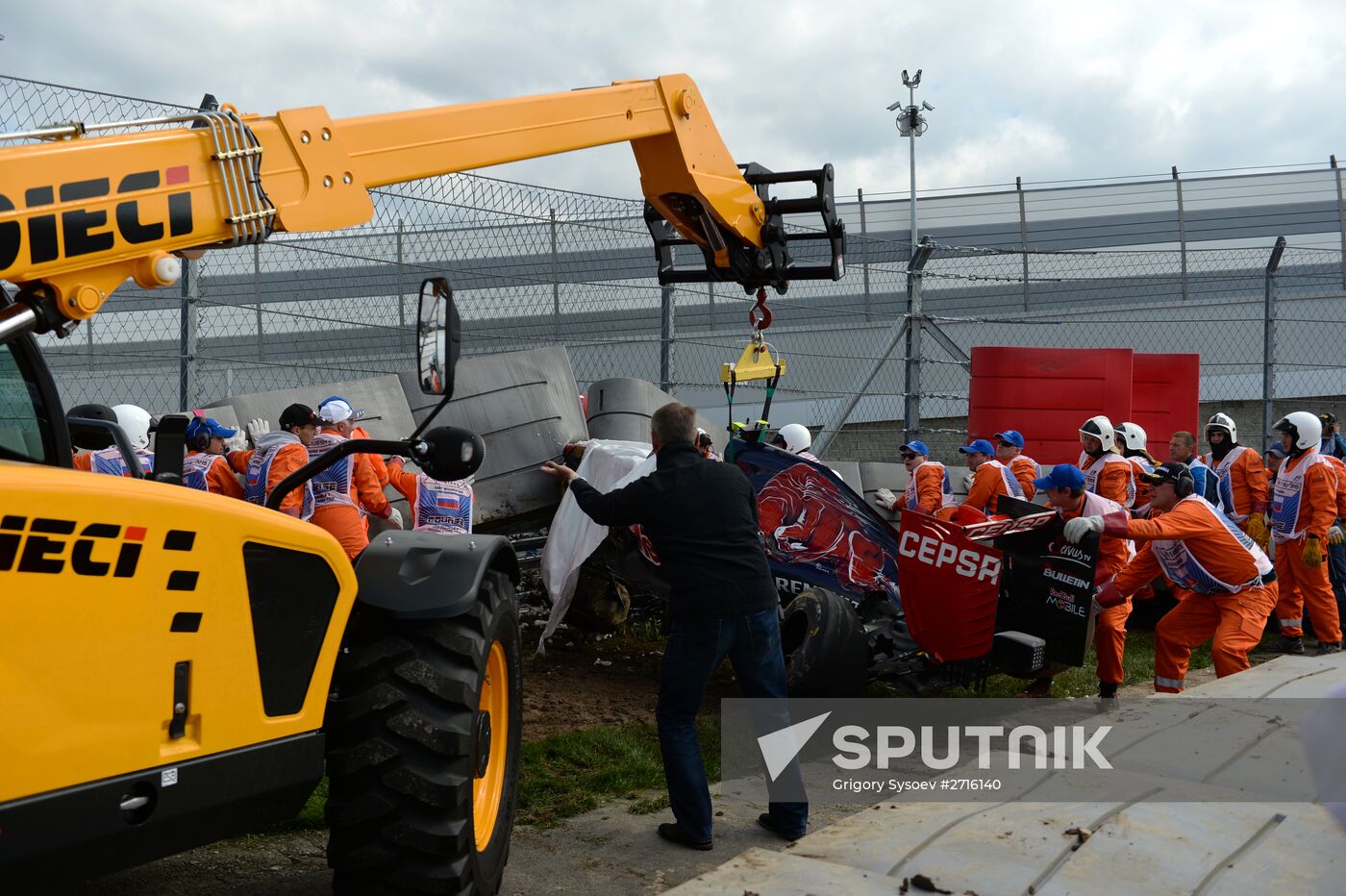 Car racing. 2015 Formula 1 Russian Grand Prix. Practice 3