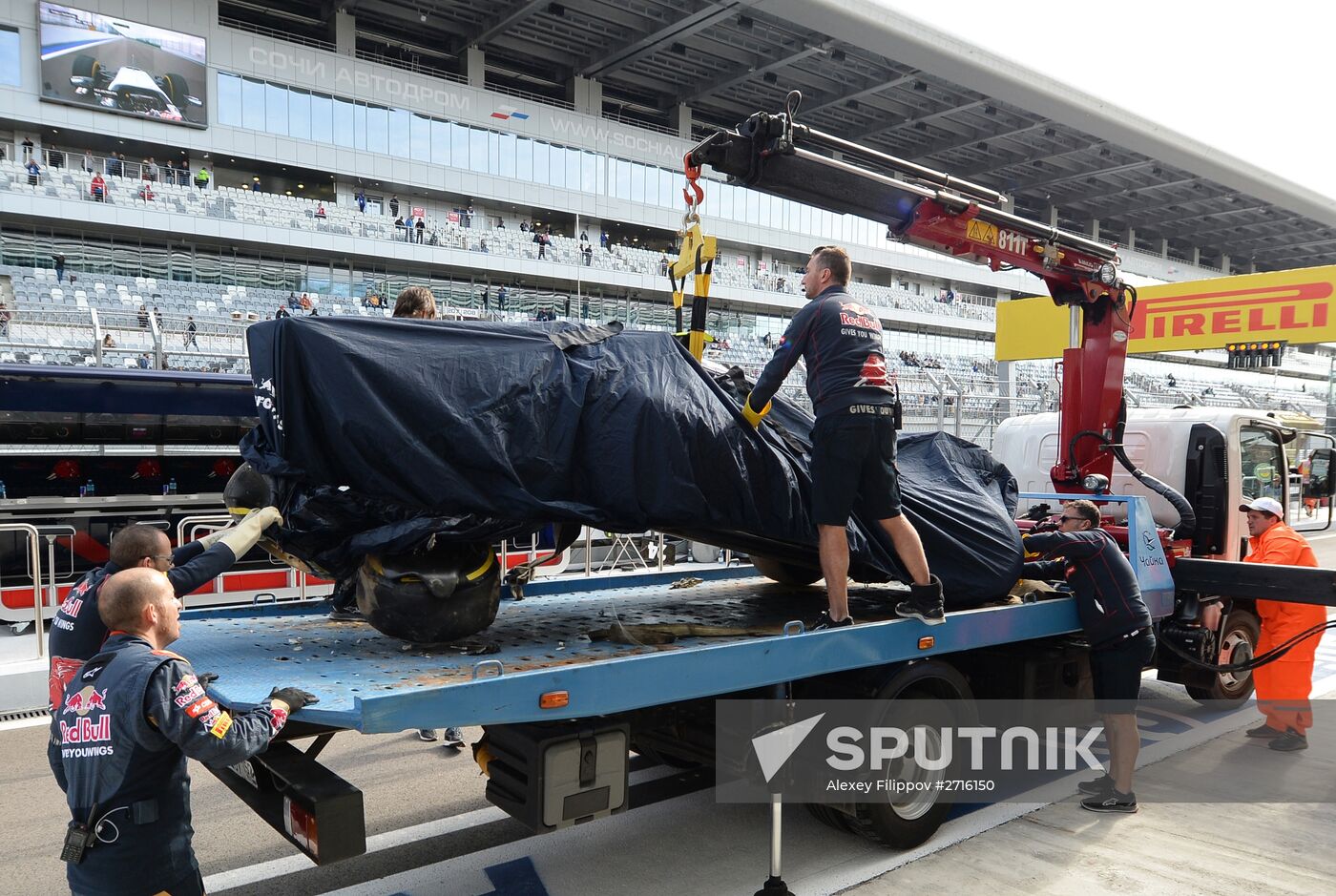 Car racing. 2015 Formula 1 Russian Grand Prix. Practice 3