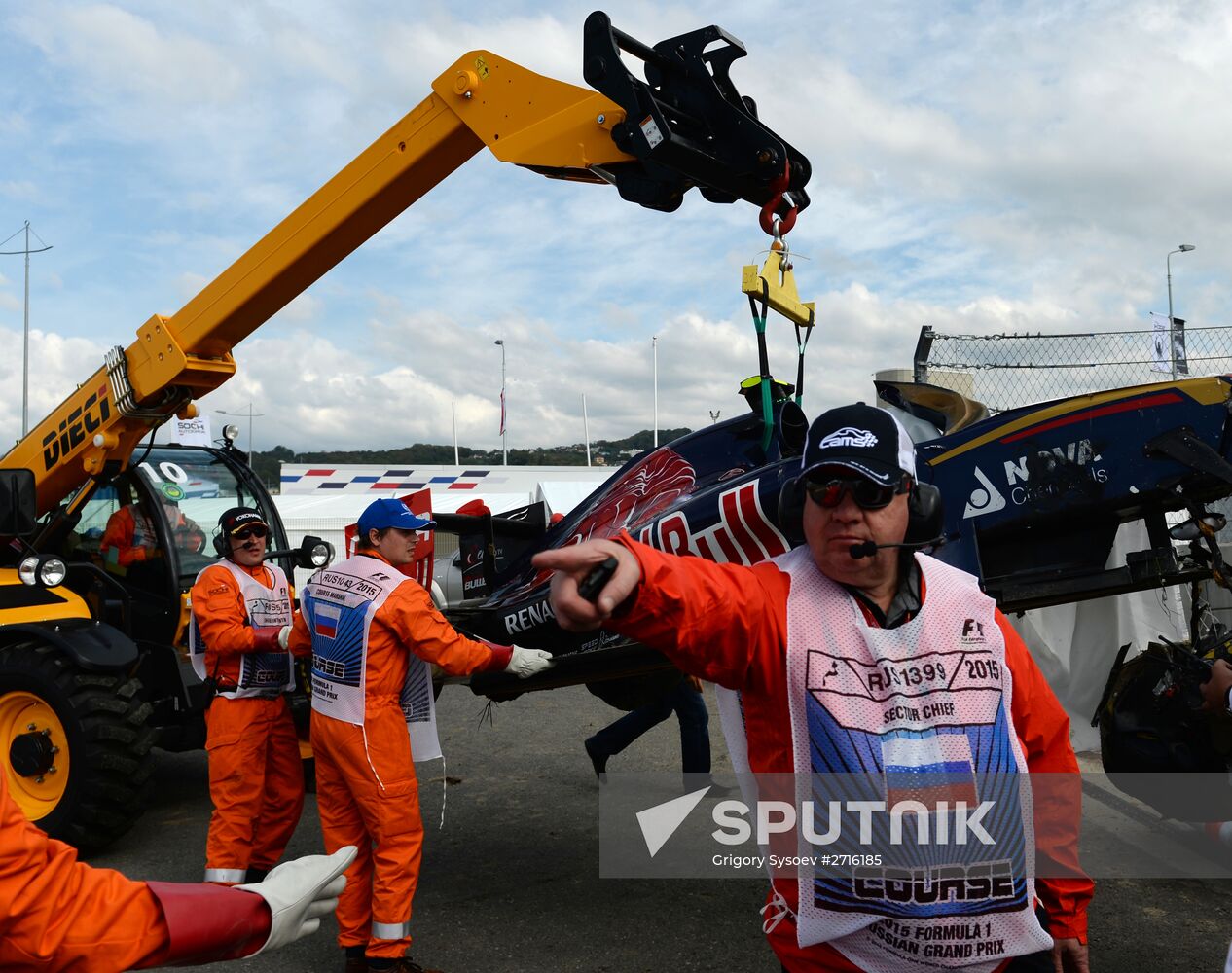 Car racing. 2015 Formula 1 Russian Grand Prix. Practice 3