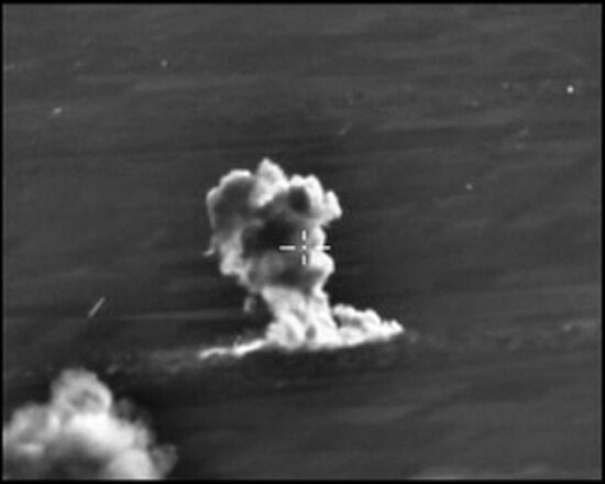 aftermath of Russian air strikes against Islamic State
