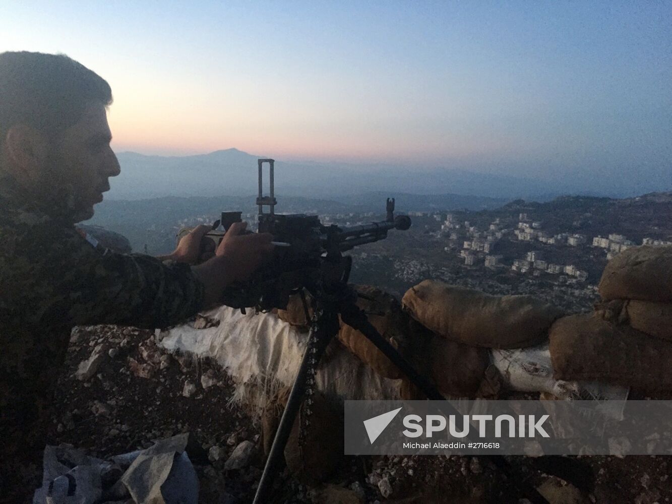 Syrian army positions near Aramu