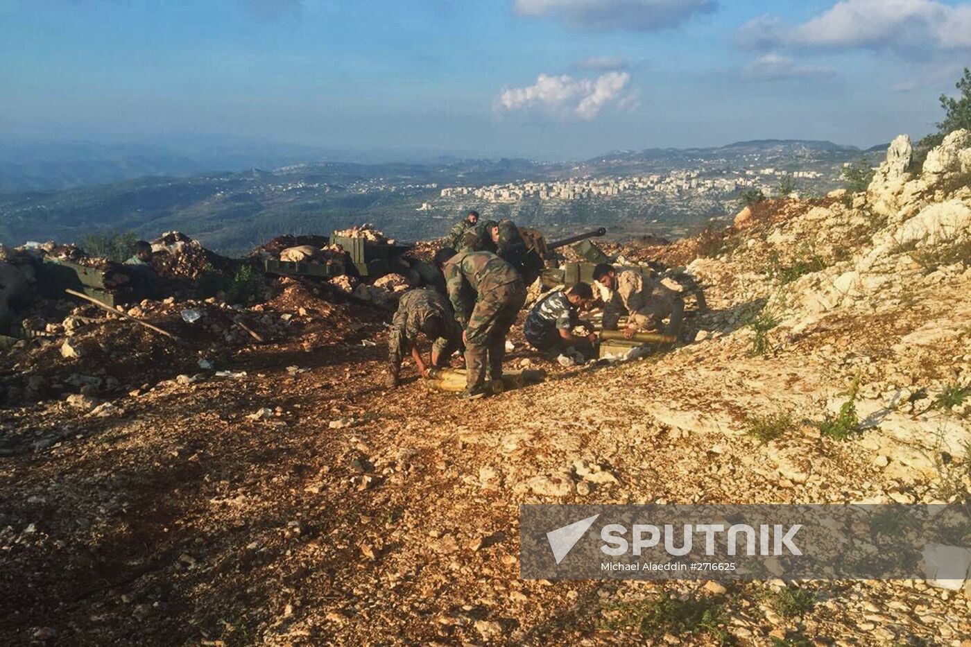 Syrian army positions near Aramu