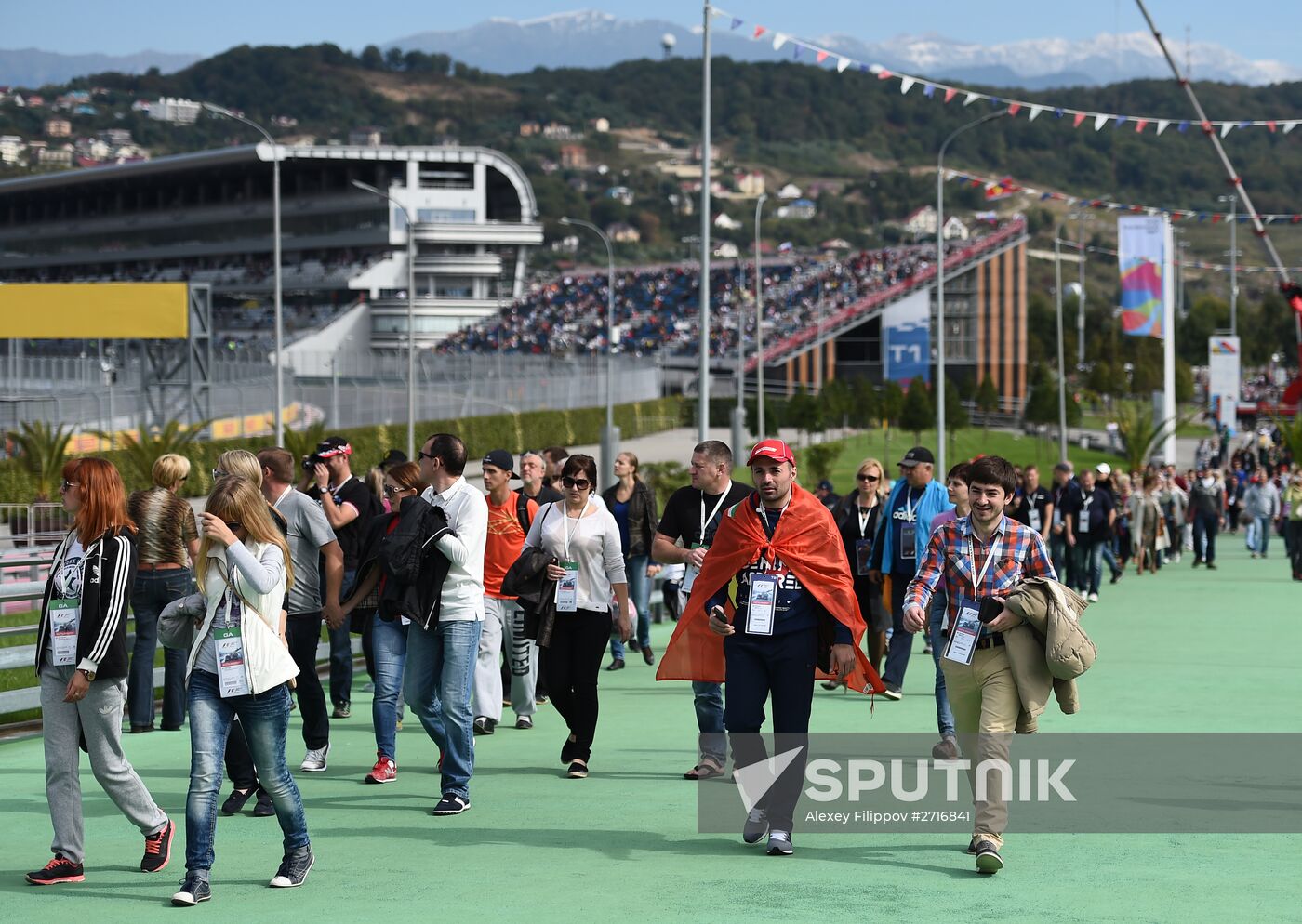 Car racing. F1 Russian Grand Prix. Race