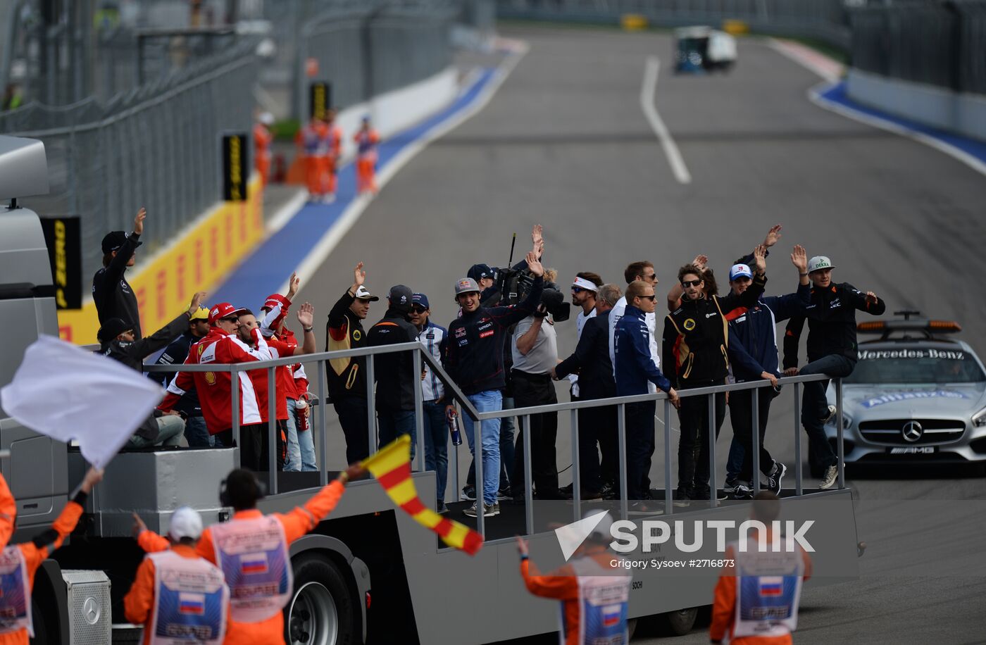 Car racing. 2015 Formula 1 Russian Grand Prix. Race