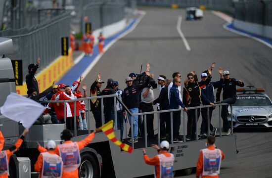 Car racing. 2015 Formula 1 Russian Grand Prix. Race