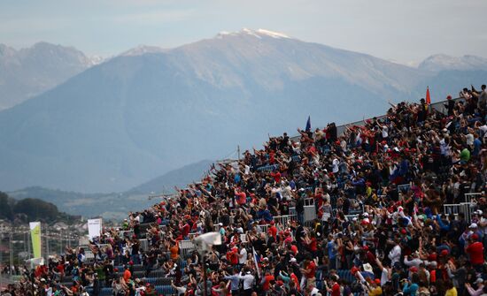 Car racing. 2015 Formula 1 Russian Grand Prix. Race