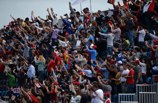 Car racing. 2015 Formula 1 Russian Grand Prix. Race