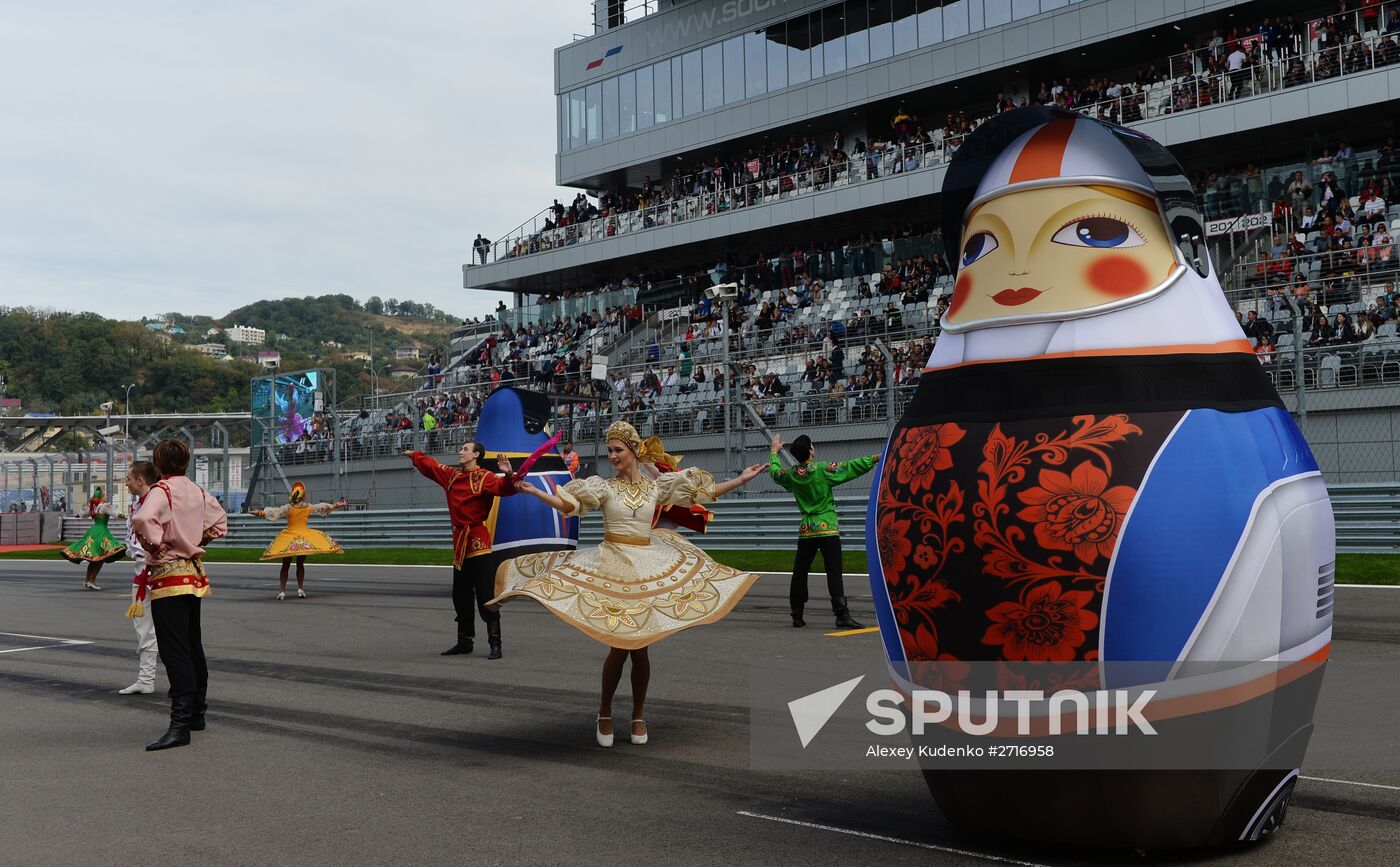 Car racing. 2015 Formula 1 Russian Grand Prix. Race