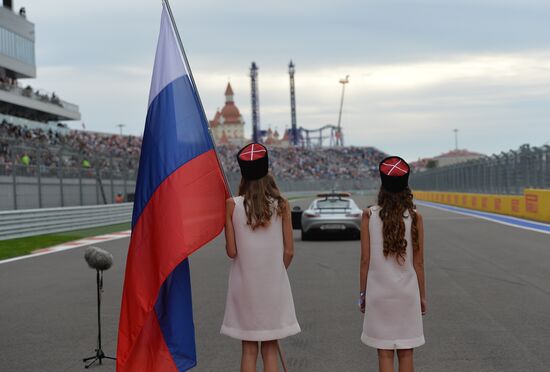 Car racing. 2015 Formula 1 Russian Grand Prix. Race