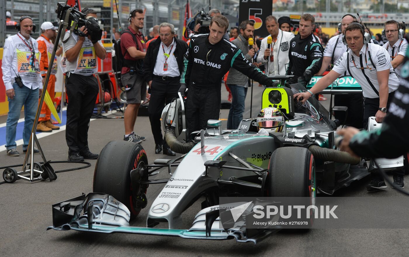 Car racing. 2015 Formula 1 Russian Grand Prix. Race