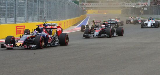 Car racing. 2015 Formula 1 Russian Grand Prix. Race