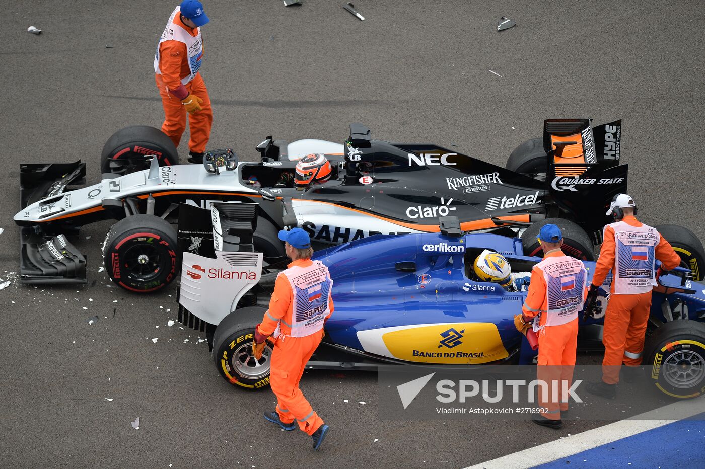 Car racing. 2015 Formula 1 Russian Grand Prix. Race