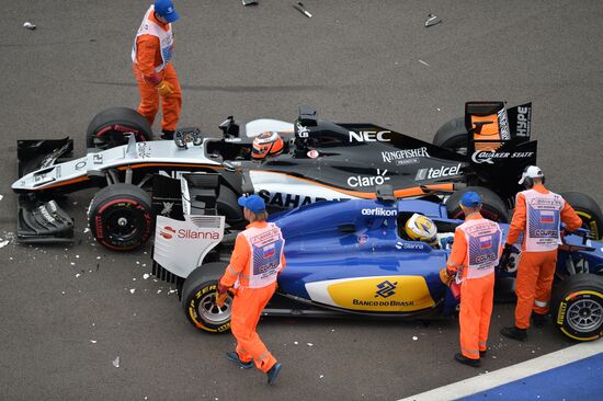 Car racing. 2015 Formula 1 Russian Grand Prix. Race