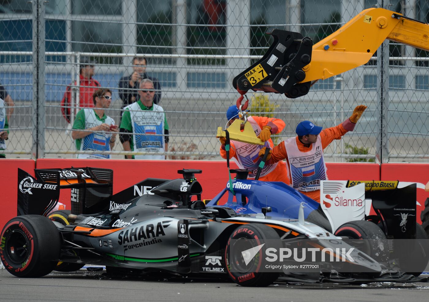Car racing. 2015 Formula 1 Russian Grand Prix. Race