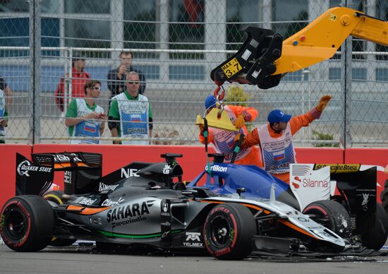 Car racing. 2015 Formula 1 Russian Grand Prix. Race