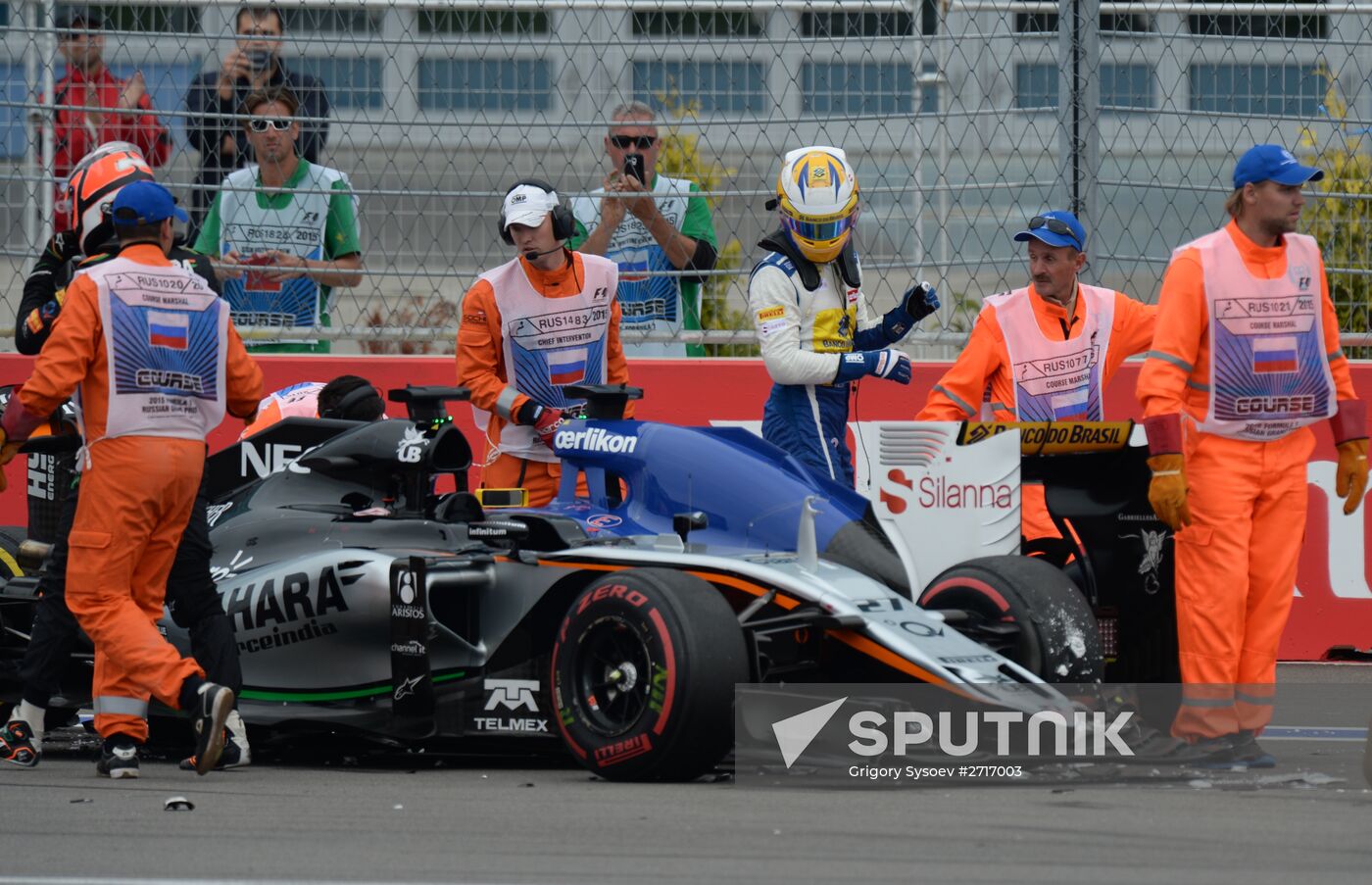 Car racing. 2015 Formula 1 Russian Grand Prix. Race