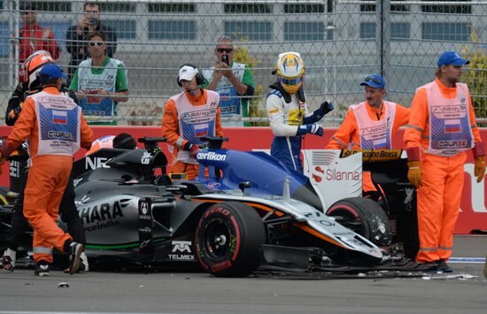 Car racing. 2015 Formula 1 Russian Grand Prix. Race