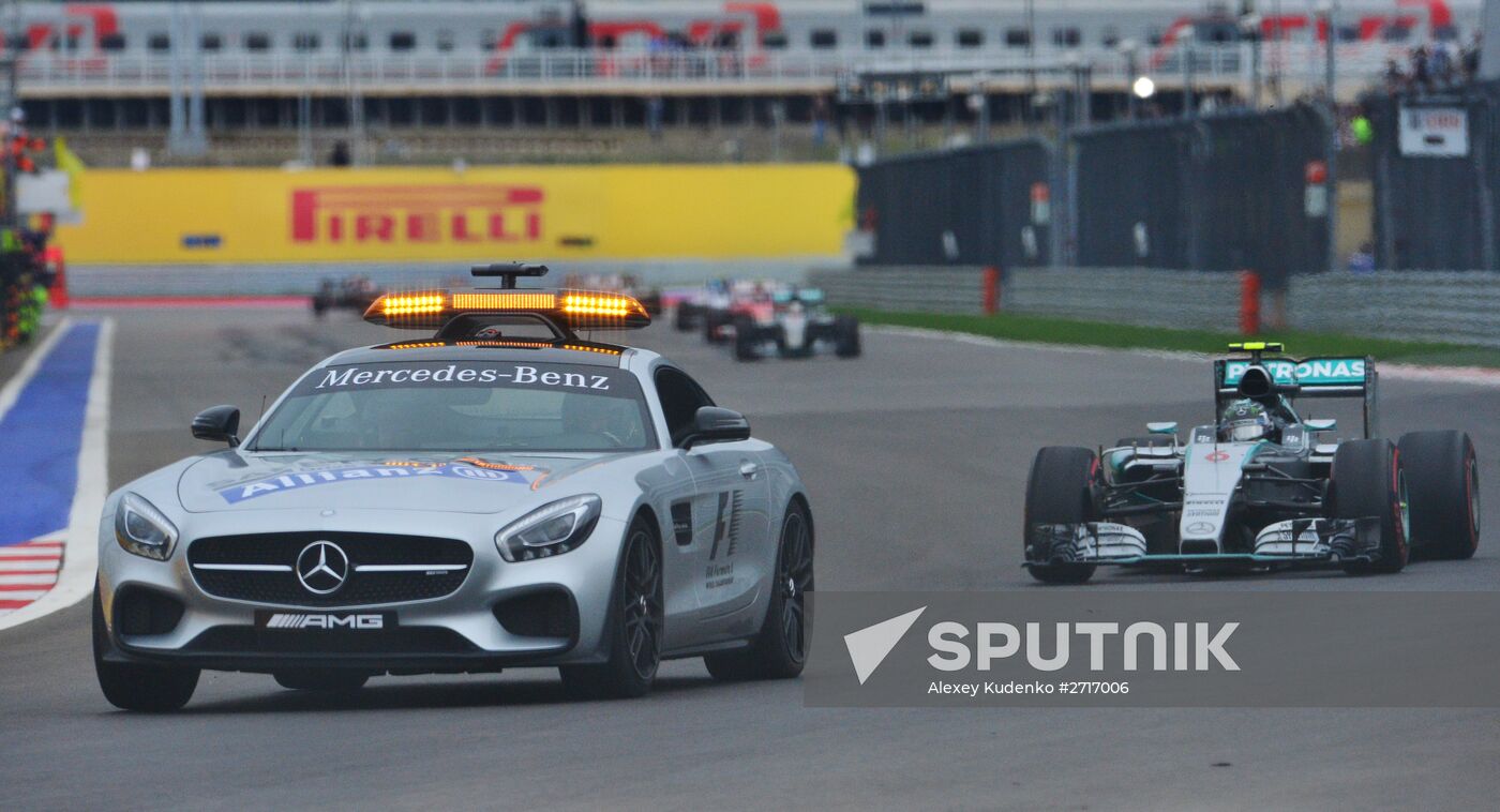 Car racing. 2015 Formula 1 Russian Grand Prix. Race