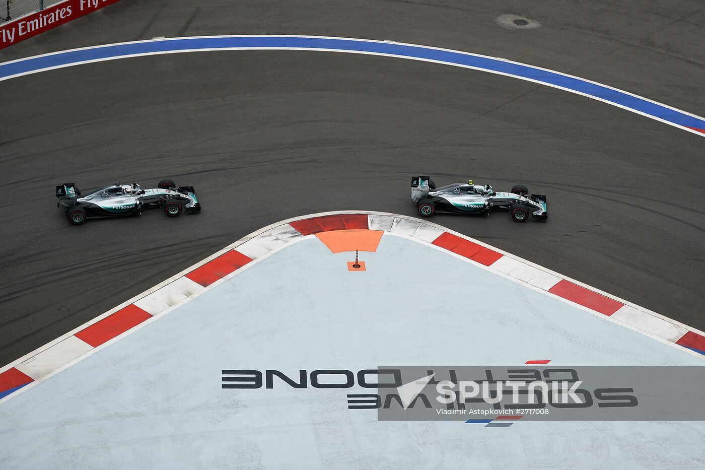 Car racing. 2015 Formula 1 Russian Grand Prix. Race