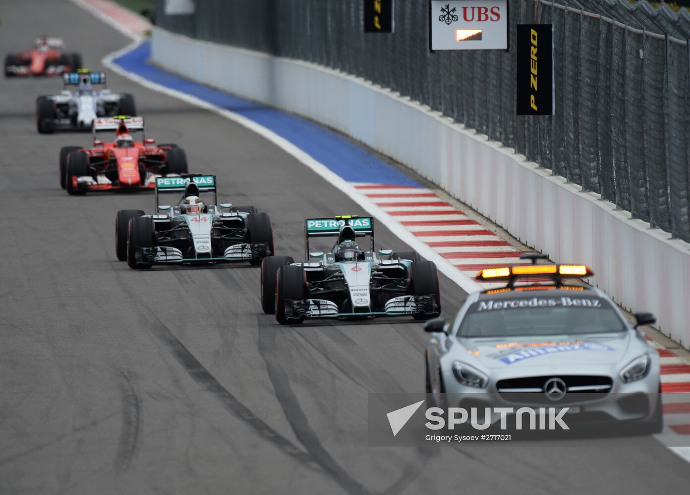 Car racing. 2015 Formula 1 Russian Grand Prix. Race