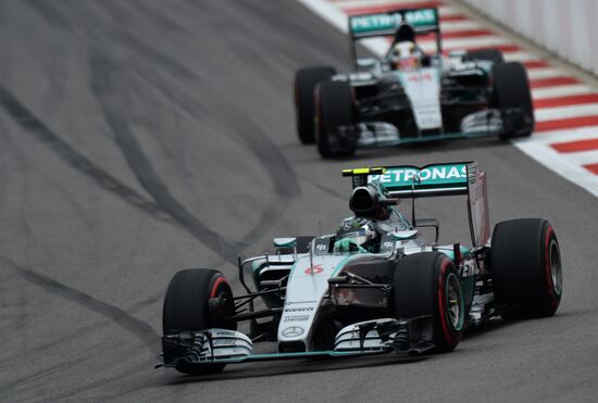 Car racing. 2015 Formula 1 Russian Grand Prix. Race