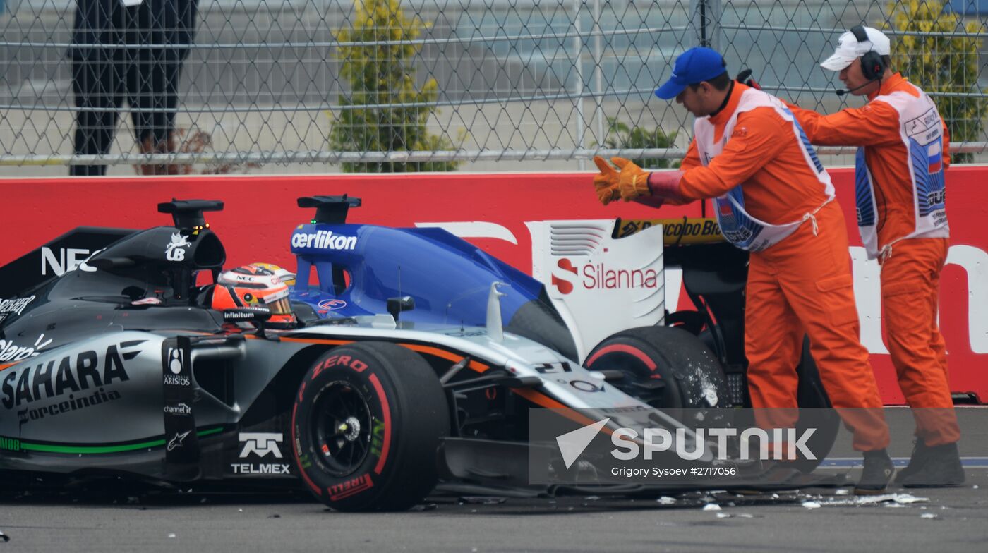 Car racing. 2015 Formula 1 Russian Grand Prix. Race