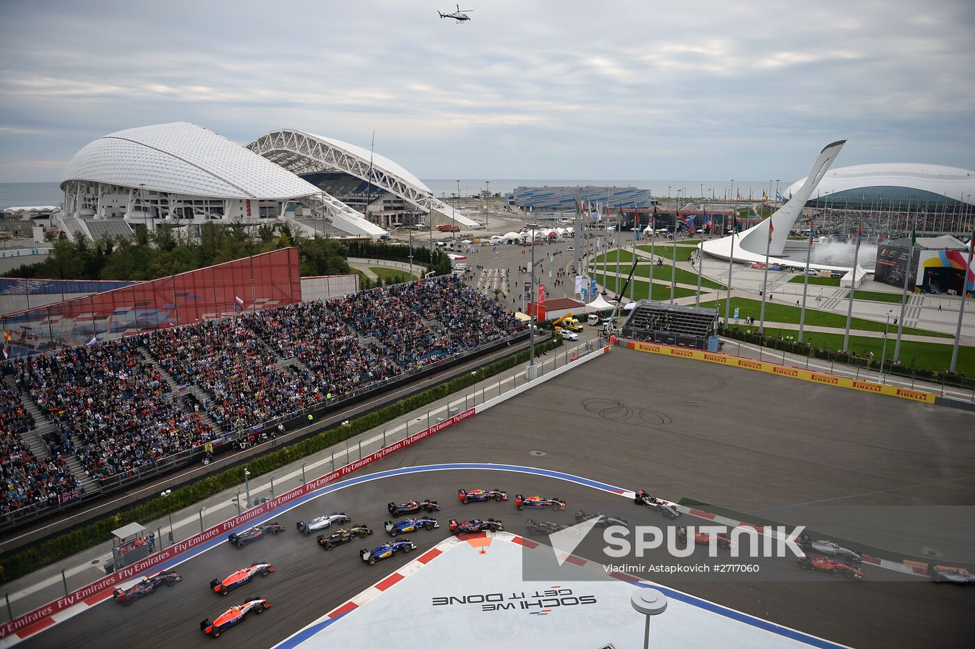 Car racing. 2015 Formula 1 Russian Grand Prix. Race