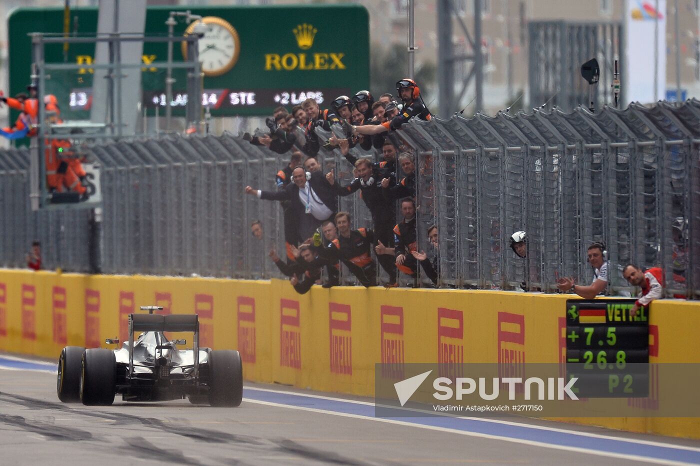 Car racing. 2015 Formula 1 Russian Grand Prix. Race