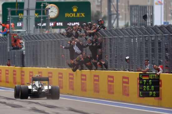 Car racing. 2015 Formula 1 Russian Grand Prix. Race