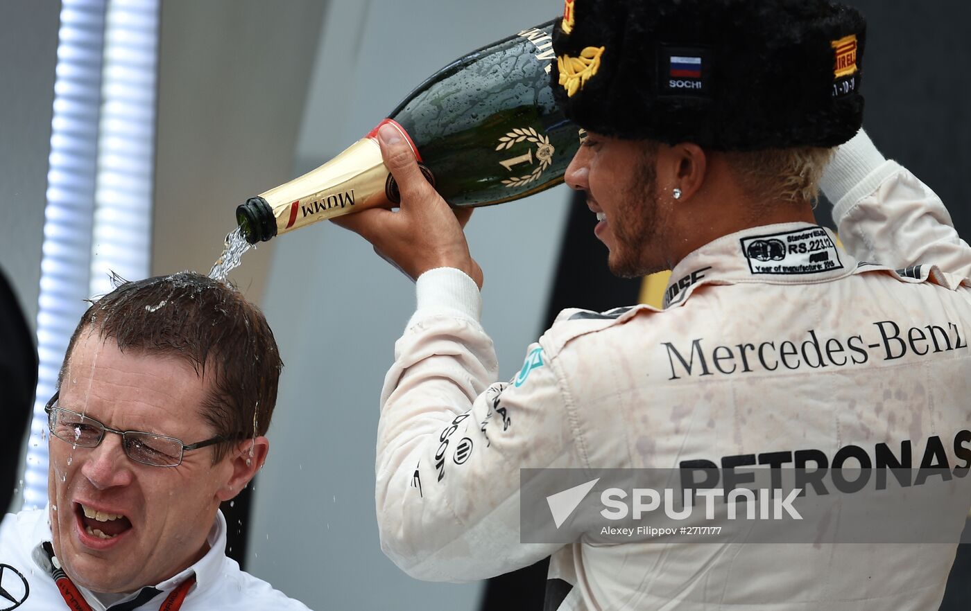 Car racing. 2015 Formula 1 Russian Grand Prix. Race