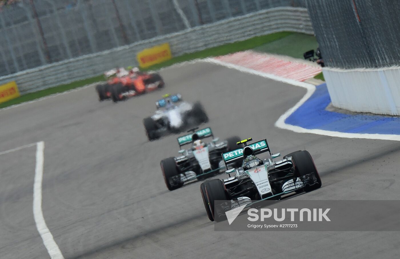 Auto racing. Formula 1. Russian Grand Prix. Race