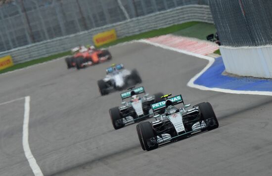 Auto racing. Formula 1. Russian Grand Prix. Race