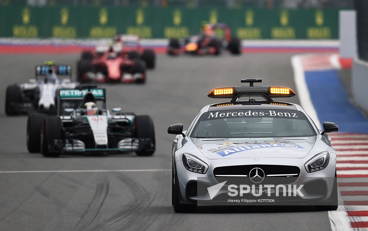 Car racing. 2015 Formula 1 Russian Grand Prix. Race