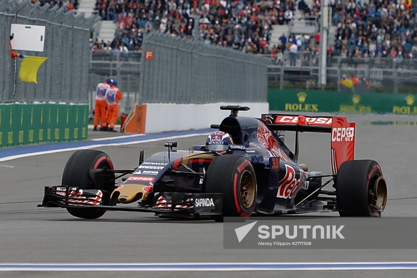 Auto racing. Formula 1. Russian Grand Prix. Race