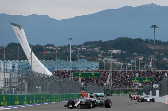 Auto racing. Formula 1. Russian Grand Prix. Race