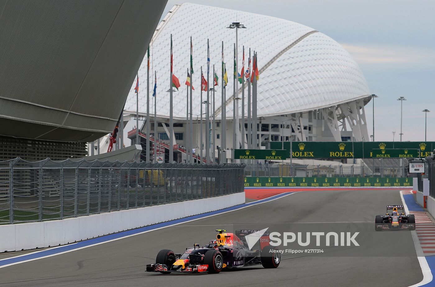 Car racing. 2015 Formula 1 Russian Grand Prix. Race