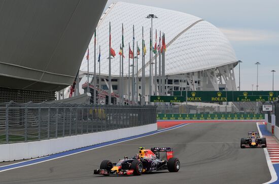 Car racing. 2015 Formula 1 Russian Grand Prix. Race