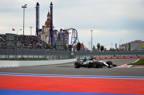 Auto racing. Formula 1. Russian Grand Prix. Race