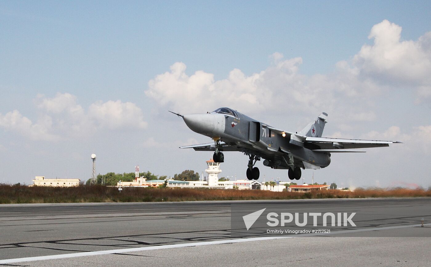 Russian military aviation at Khmeimim airbase in Syria