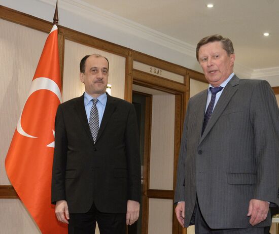 Presidential office chief Sergei Ivanov leaves in Turkish embassy his message of condolescences over recent act of terrorism in Ankara