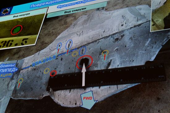 Presenting the results of the Boeing 777 crash simulation