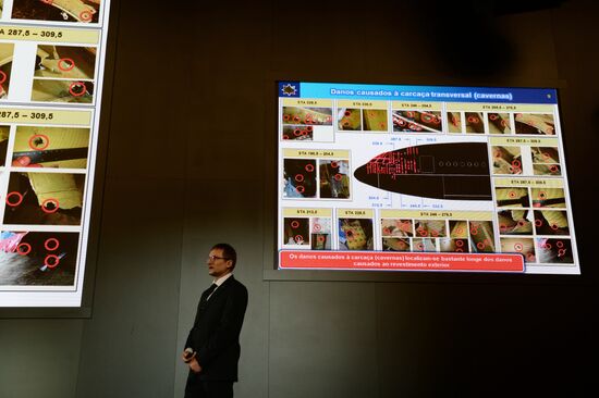 Presenting the results of the Boeing 777 crash simulation