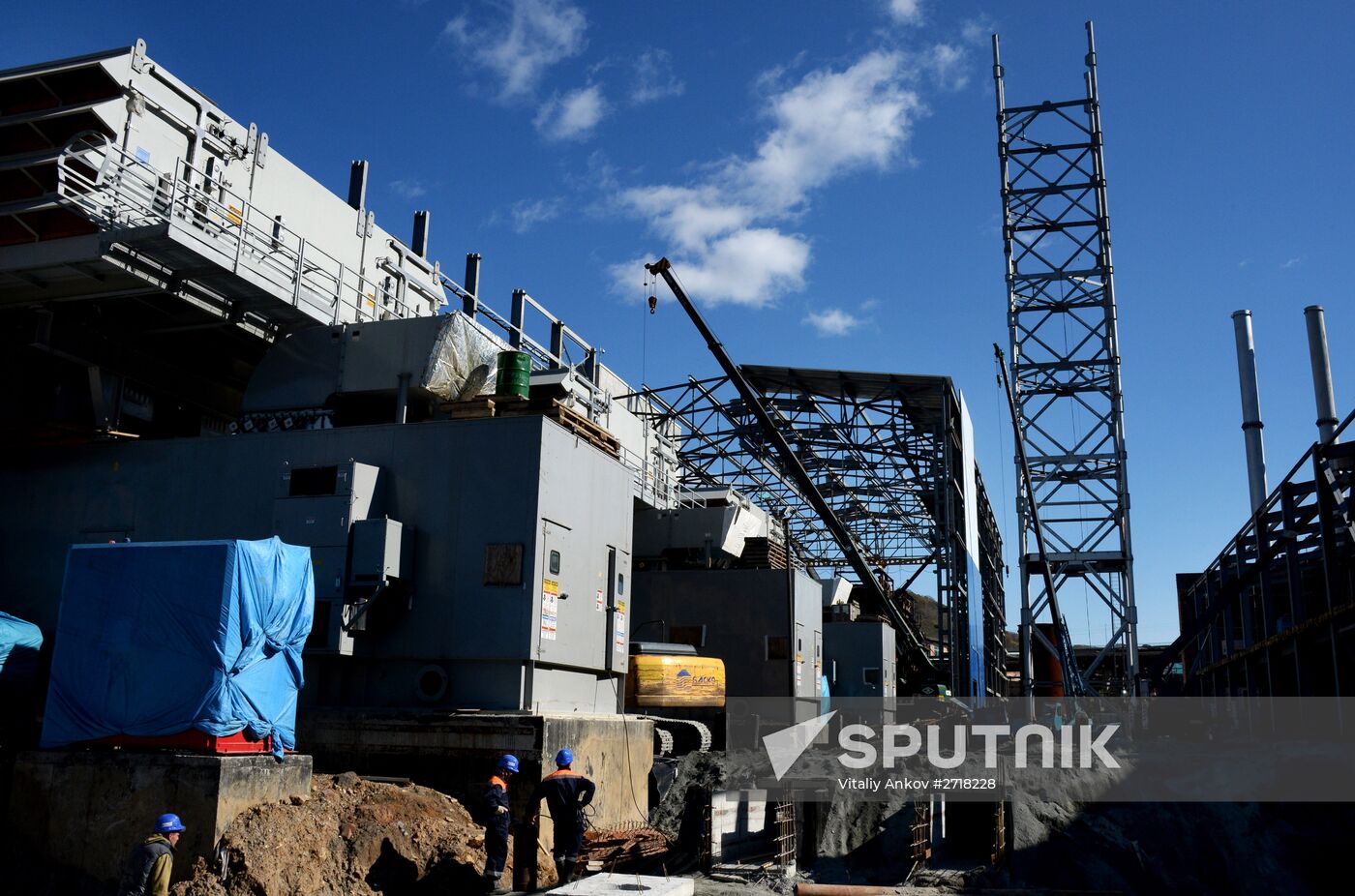 Vostochnaya Combined Heat and Power Plant under construction in Vladivostok