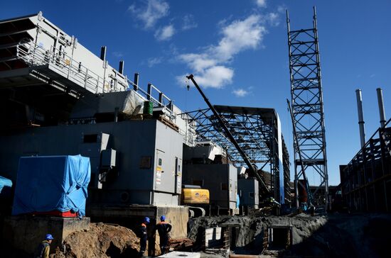 Vostochnaya Combined Heat and Power Plant under construction in Vladivostok